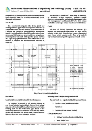 IRJET- Analysis & Design of Multi-Story Building using Staad Pro and E ...