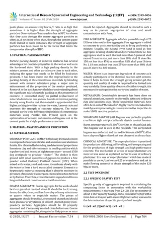 IRJET- Experimental Study on Partial Replacement of Cement with ...