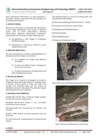 IRJET - Repair and Rehabilitation of Reinforced Concrete Bridge | PDF