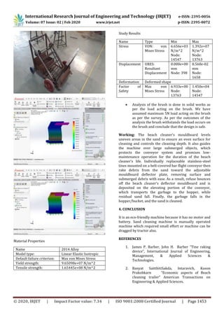 IRJET- Design and Fabrication of Beach Sand Cleaning Machine | PDF