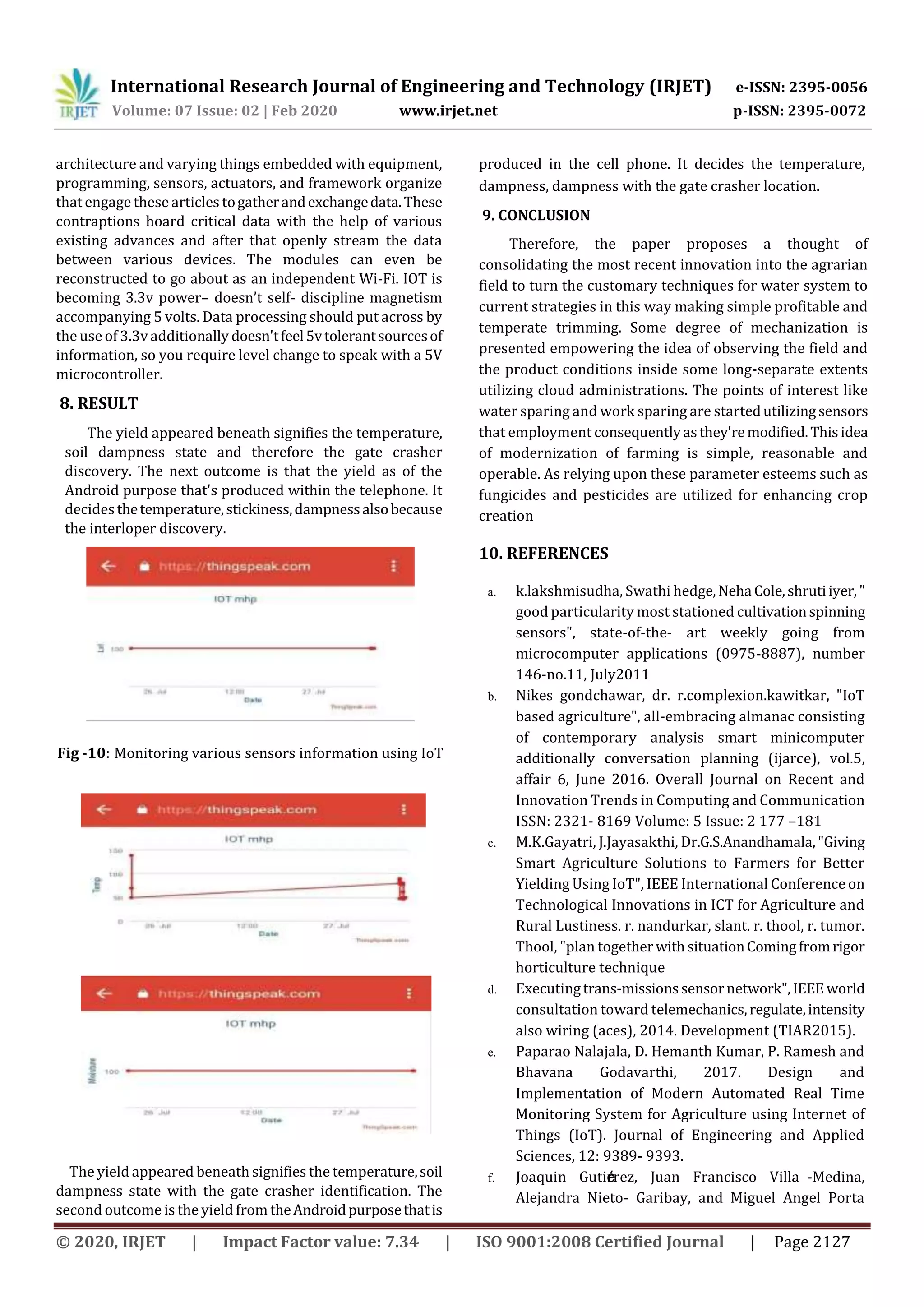 IRJET - IoT based Mobile App for E-Farming using Decision Support ...