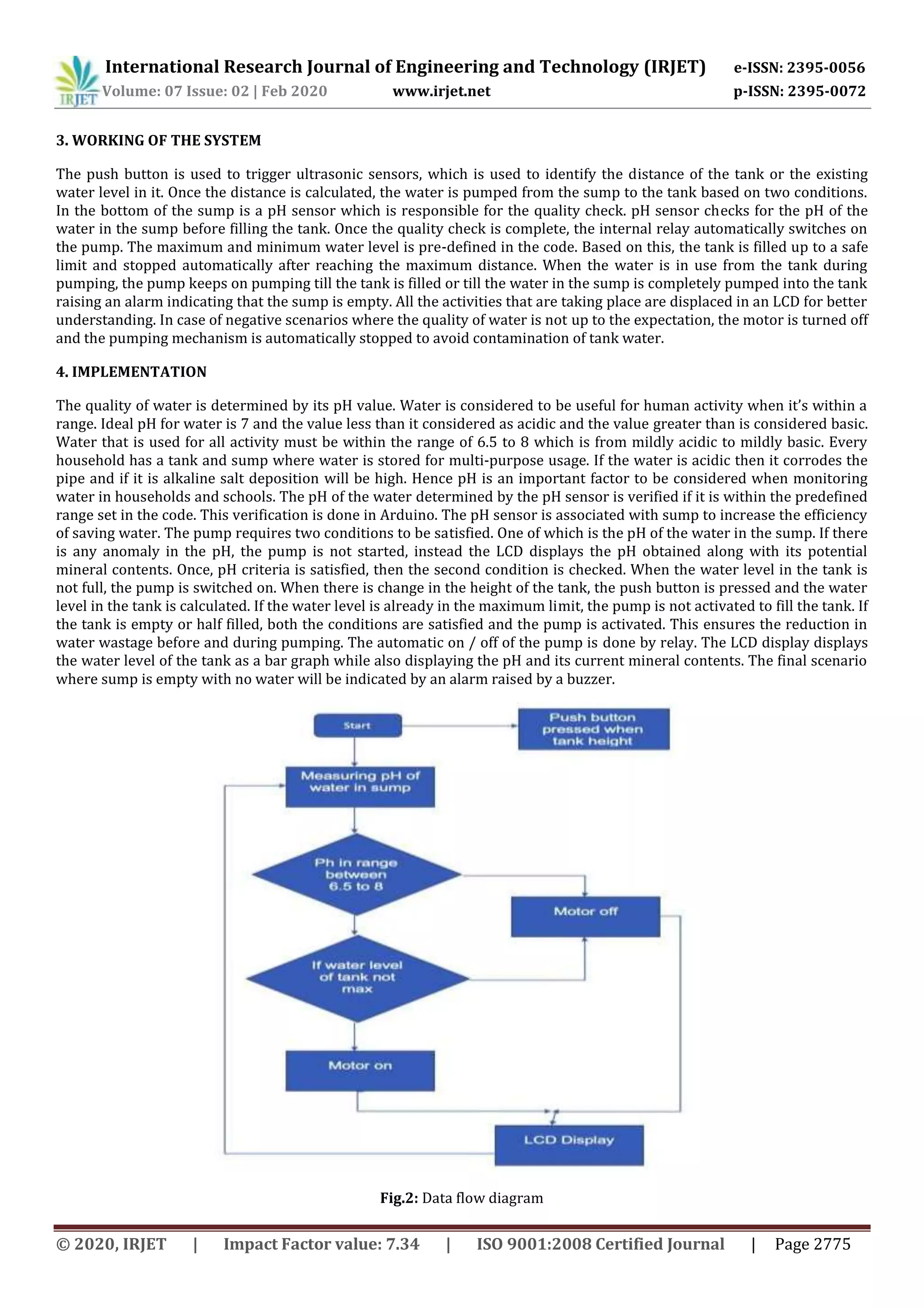 IRJET - Automatic Water Level and Quality Monitoring System using ...