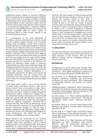IRJET- A Review on Moving Object Detection in Video Forensics | PDF