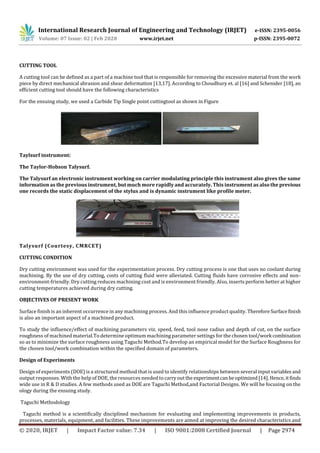 IRJET - Optimization of Machining Parameters in a Turning Operation of ...
