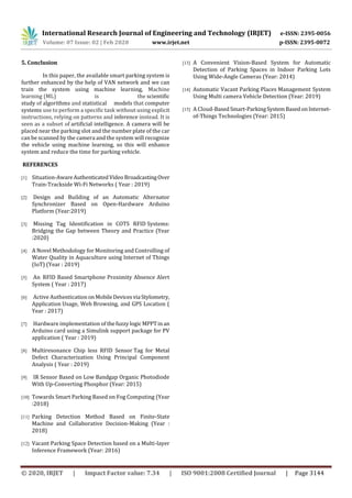 IRJET - Smart Car Parking System using Arduino | PDF | Internet | Computing