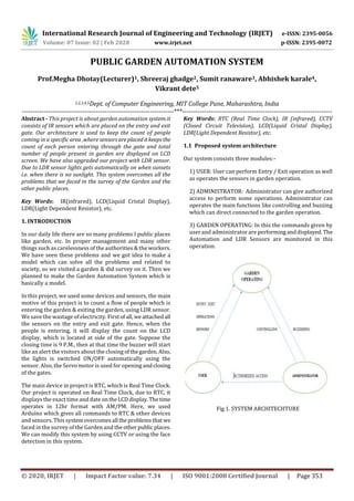 IRJET- Public Garden Automation System | PDF