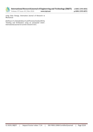 IRJET - Renewable Energy based Robotic Grass Cutter using IoT