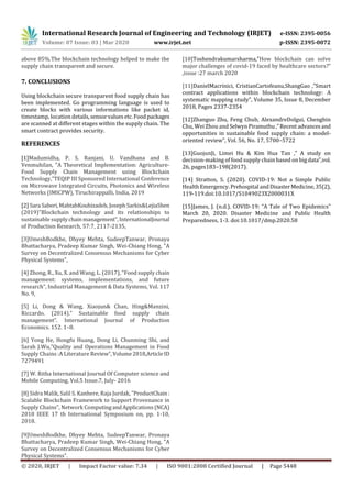 IRJET - Blockchain based Food Supply Chain