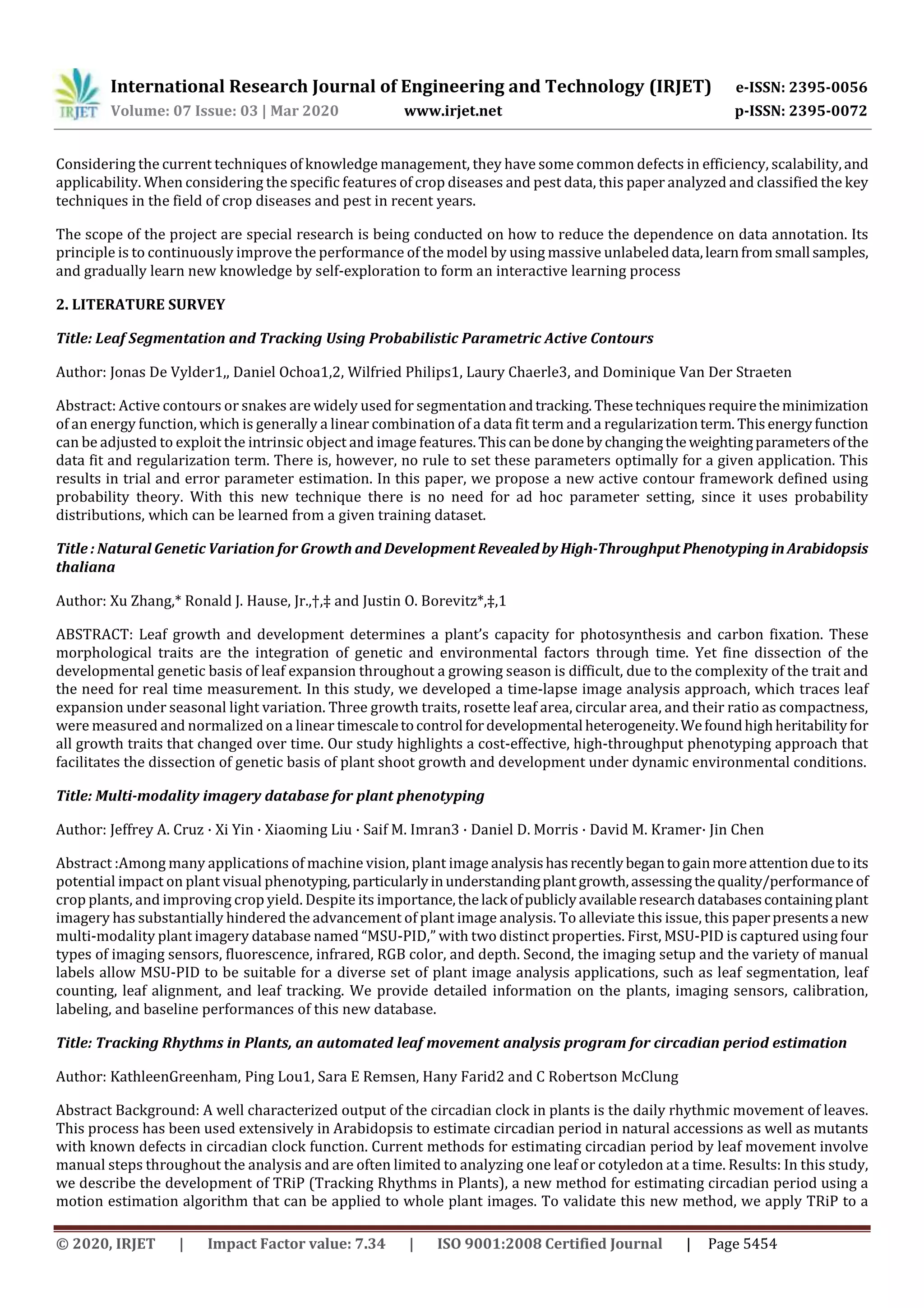 IRJET - Paddy Crop Disease Detection using Deep Learning Technique by using Digital Image Processing