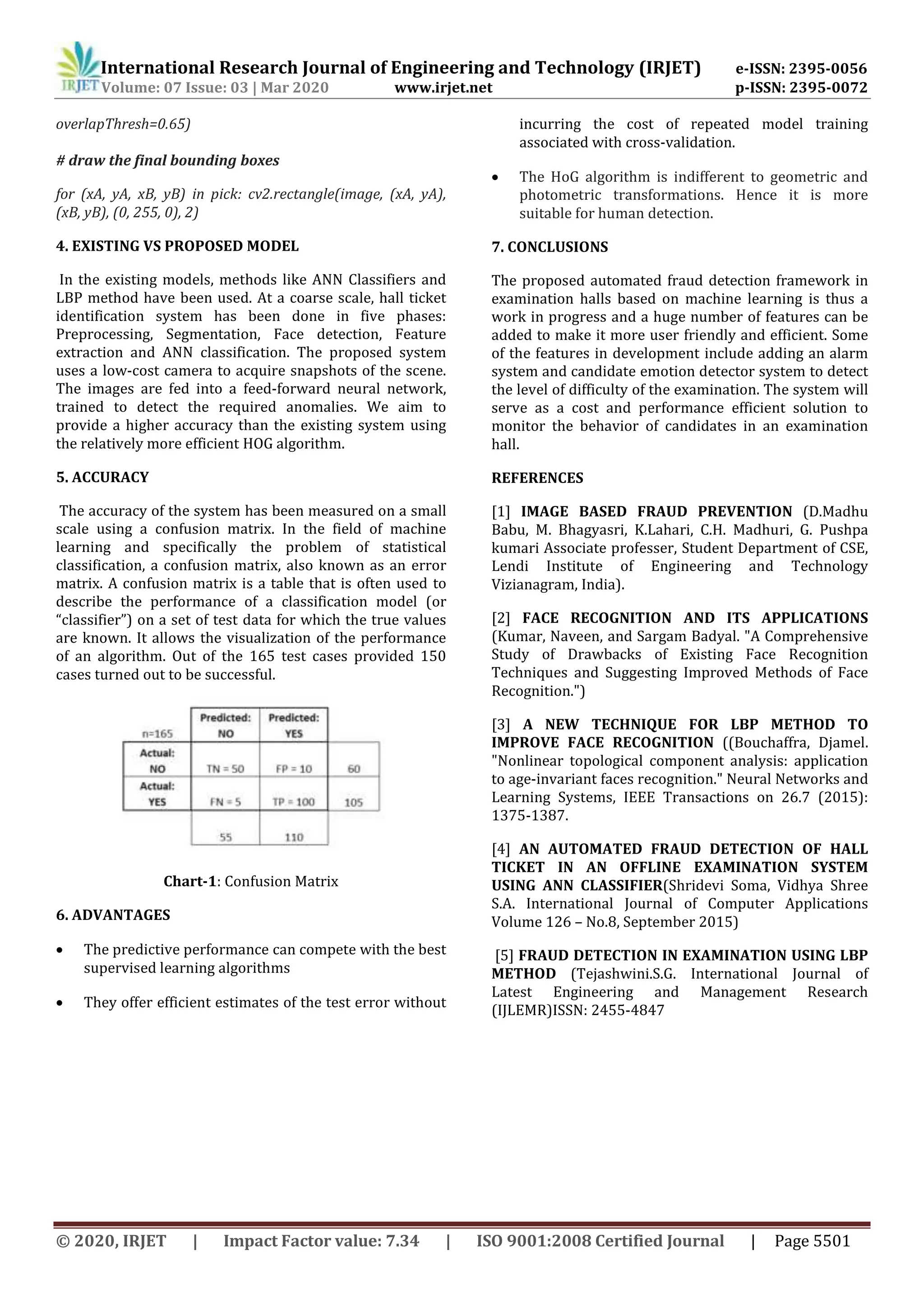  IRJET - Automated Fraud Detection Framework in Examination Halls