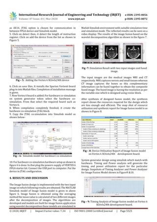 IRJET - Wavelet based Image Fusion using FPGA for Biomedical Application