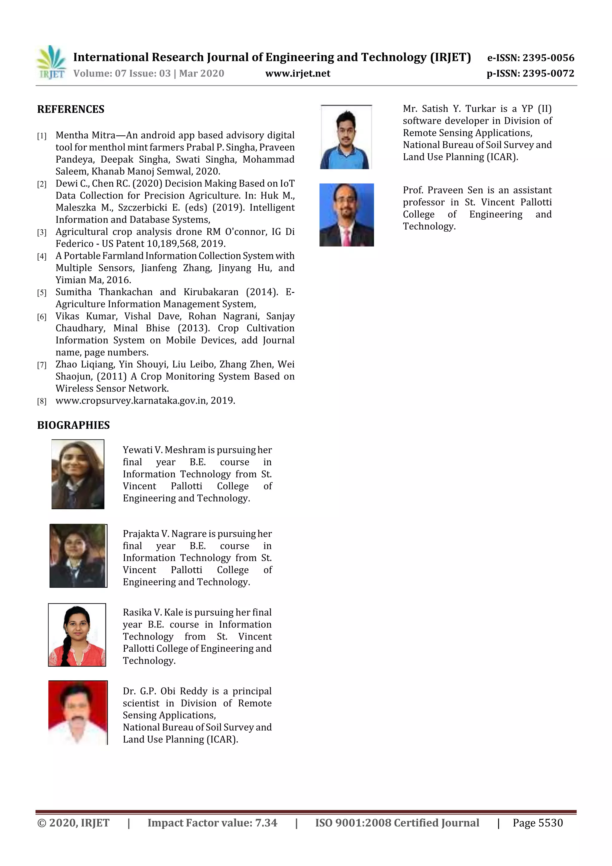 IRJET - Prototype Android based Real Time Crop Information Collection System