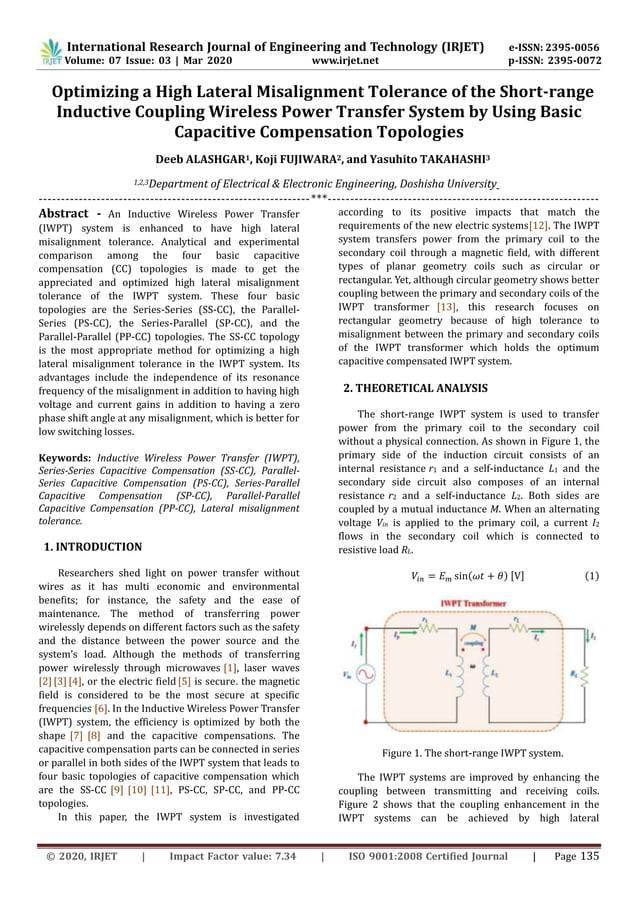 IRJET Optimizing a High Lateral Misalignment Tolerance of the Short