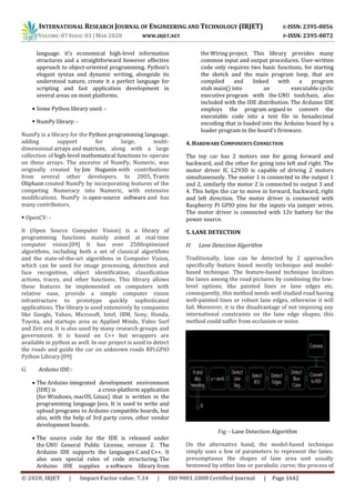 IRJET - Implementation of SDC: Self-Driving Car based on Raspberry Pi | PDF