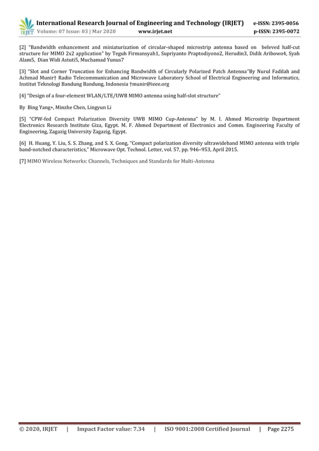 IRJET- Design of MIMO Antenna for KU Band Applications | PDF | Digital ...