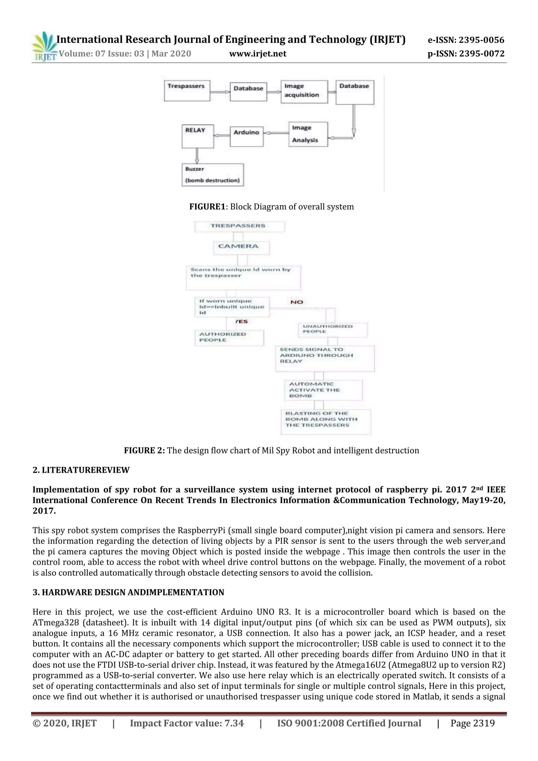 IRJET - Military Spy Robot with Intelligentdestruction | PDF