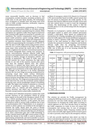 IRJET - Smart Traffic Control System using RFID | PDF