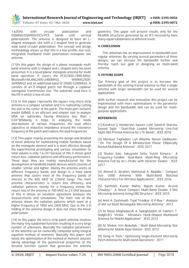 IRJET - Design and Simulation of Multiband Microstrip Antenna | PDF