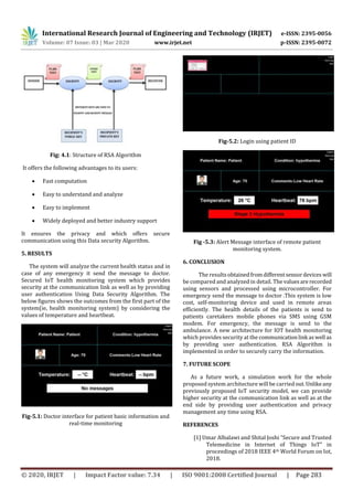 IRJET - IoT based Health Monitoring System and Telemedicine | PDF