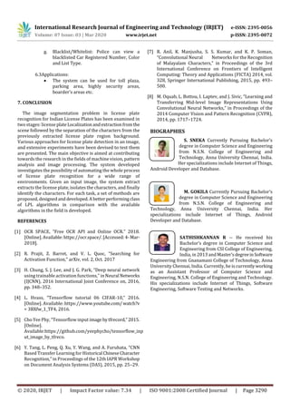 IRJET -  	  Efficient Approach for Number Plaque Accreditation System using Wiki Devices
