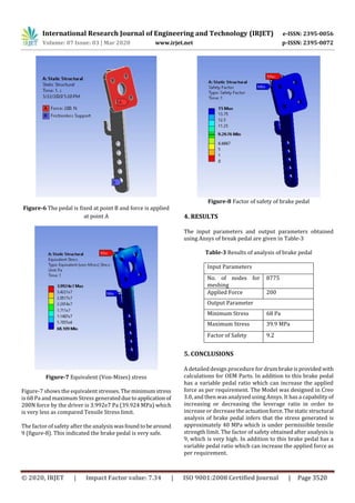 IRJET- Design and Development of Brake Pedal and Drum for Multiutility ...
