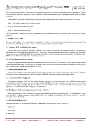 IRJET -  	  Municipal Waste Handling using IoT