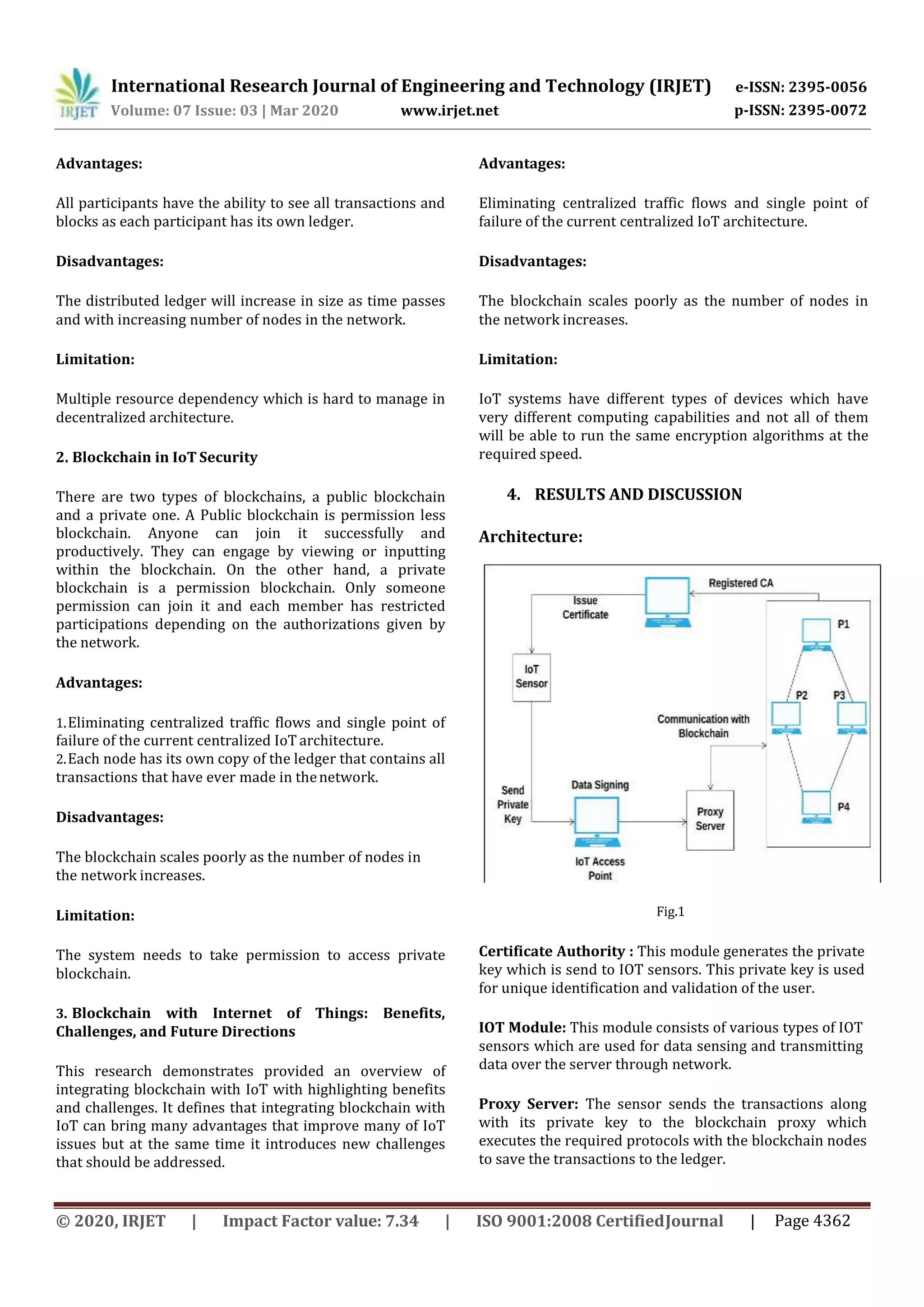 IRJET - Securing Communication among IoT Devices using Blockchain Proxy