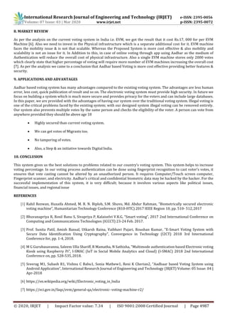 IRJET   - Secured Smart Voting System using Aadhar