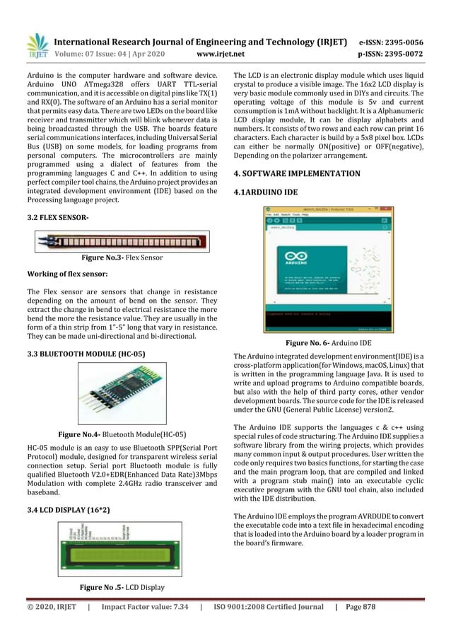 IRJET - Sign Language to Speech Conversion Gloves using Arduino and ...