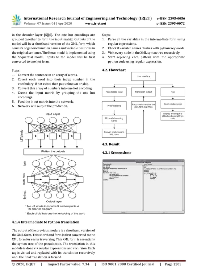 IRJET - Pseudocode to Python Translation using Machine Learning | PDF