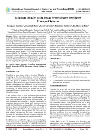 IRJET - Language Linguist using Image Processing on Intelligent ...
