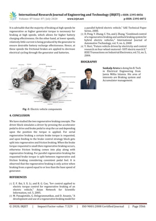 IRJET - Regenerative Braking for an Electric Car | PDF