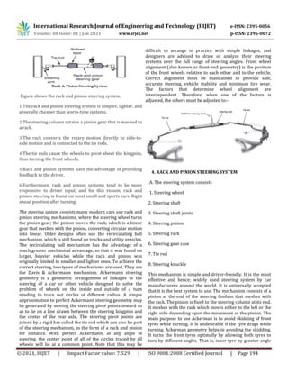 IRJET - A Review on Design and Assembly of Go- Kart Steering System | PDF
