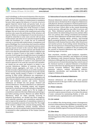 Effect of Admixture on Properties of Concrete | PDF