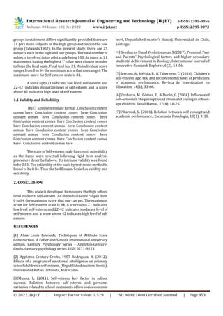 Construction and validation of Self-esteem Scale | PDF