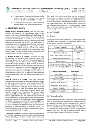 Experimental study on Properties of Concrete of grade M20 by Fractional ...