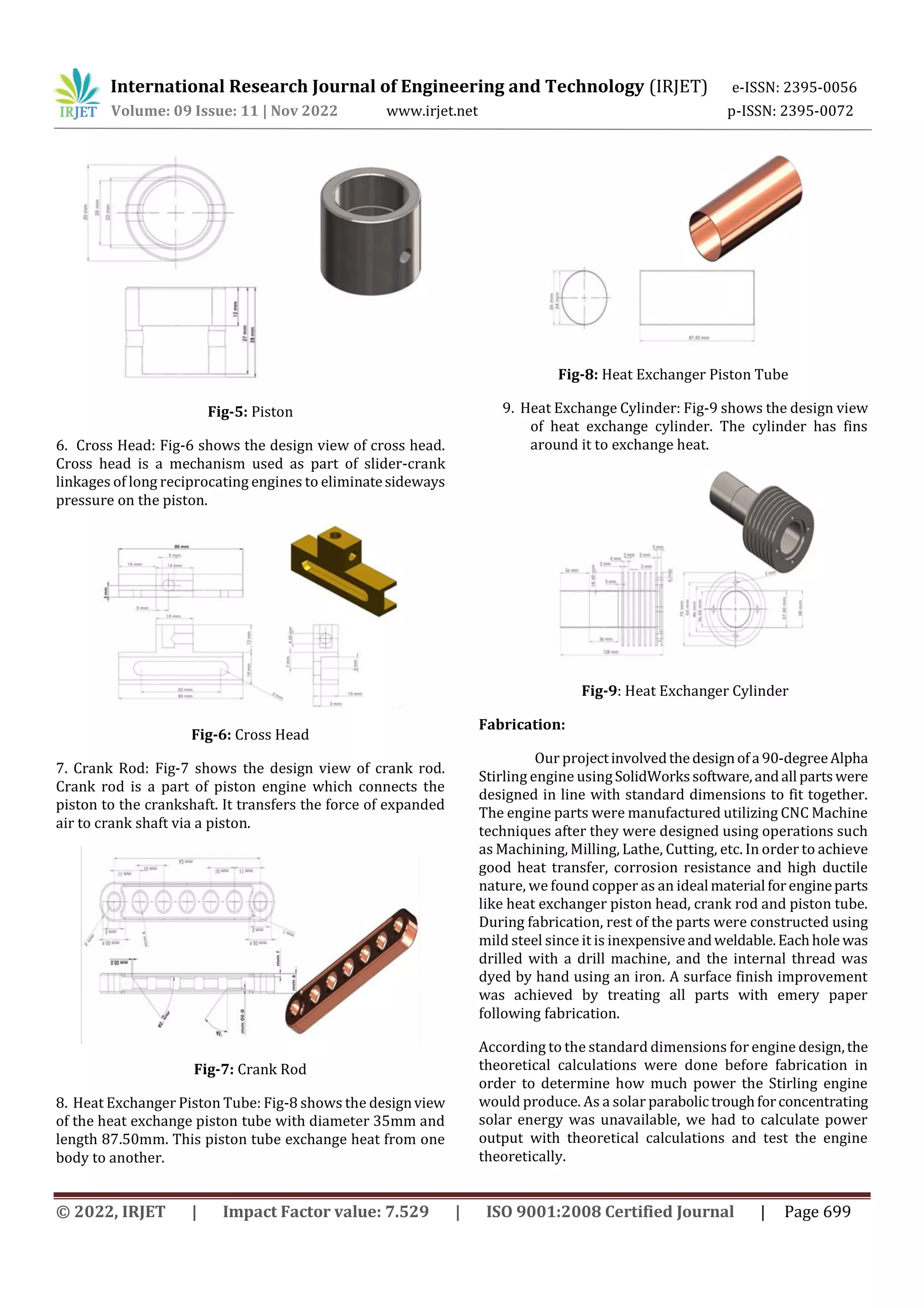 DESIGN AND FABRICATION OF ALPHA STIRLING ENGINE | PDF