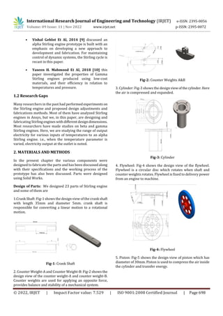 DESIGN AND FABRICATION OF ALPHA STIRLING ENGINE | PDF