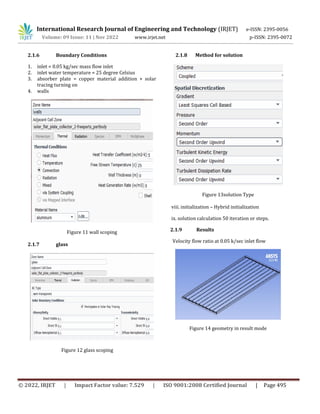 Design, Analysis and Investigation of Solar flat Plate Collector | PDF