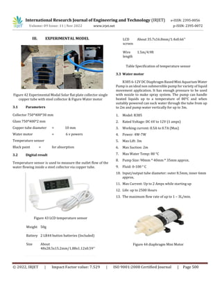 Design, Analysis and Investigation of Solar flat Plate Collector | PDF