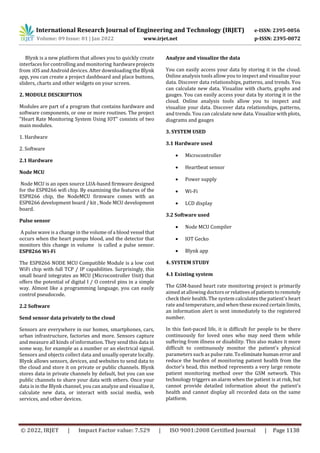 HEART RATE MONITORING SYSTEM USING IOT | PDF
