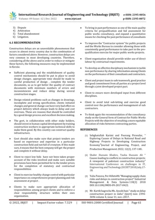 Study on the analysis and evaluation of delays in public sector ...