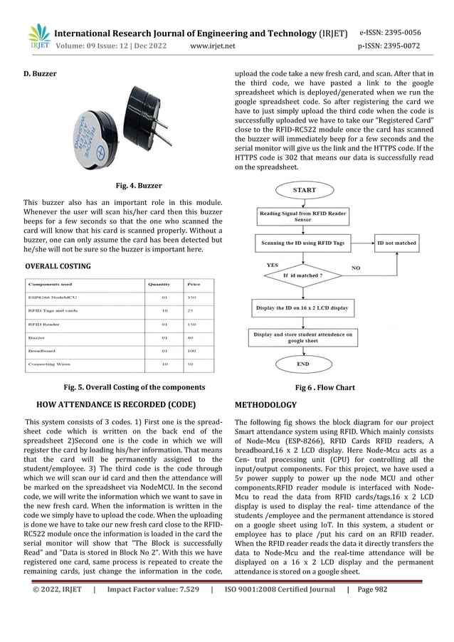 IoT Based Smart Attendance System Using RFID and Google Sheet | PDF ...