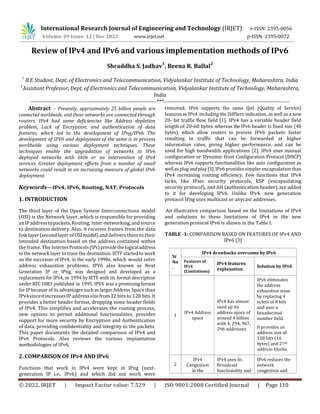 Review of IPv4 and IPv6 and various implementation methods of IPv6 | PDF