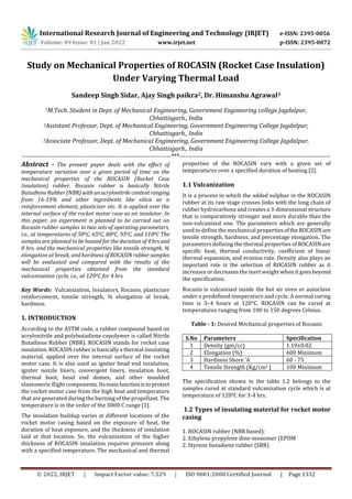 Study on Mechanical Properties of ROCASIN (Rocket Case Insulation ...