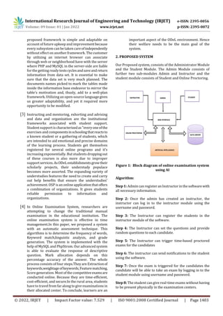 SURVEY ON ONLINE EXAMINATION SYSTEM USING ARTIFICIAL INTELLIGENCE | PDF