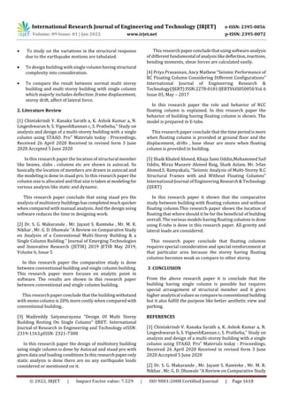 A Review on Design and Analysis of Multi-Storey Building with a Single ...