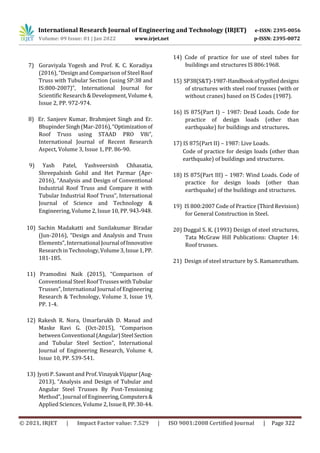 Review Paper on Analysis and Design of Steel Truss by using Angle and ...