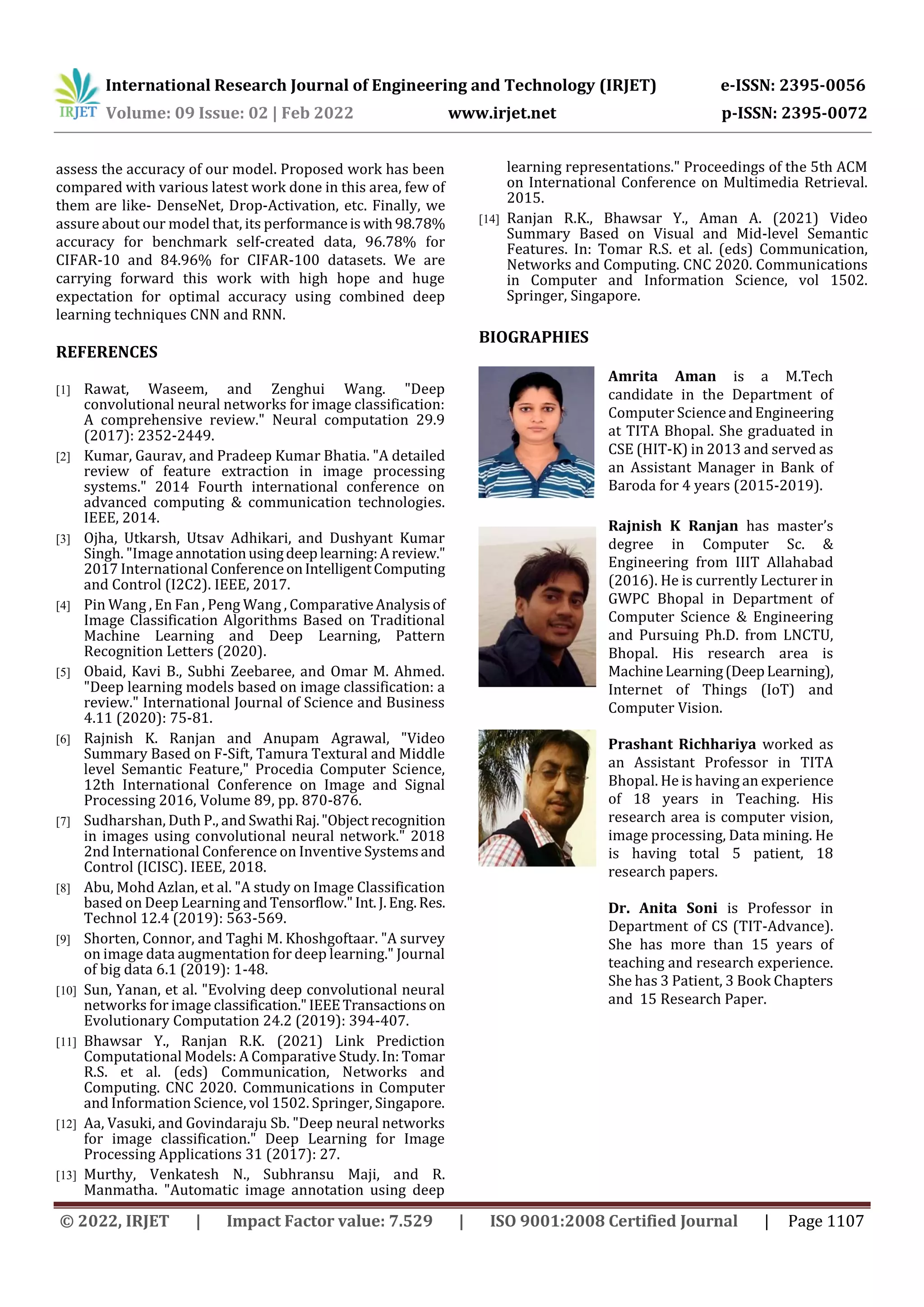 Image Classification and Annotation Using Deep Learning | PDF ...