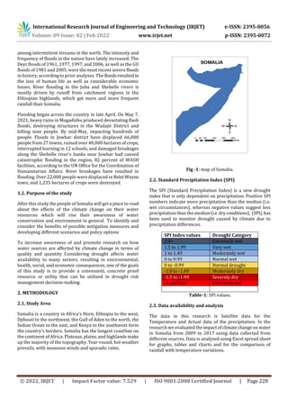 Impact of Climate Change on Water Resources in Somalia | PDF